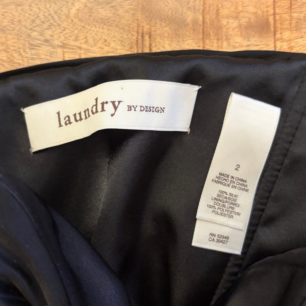 Laundry Silk Gown 2 Formal Strapless Ruched Hollywood Glam Black Tie Wedding - Picture 6 of 16